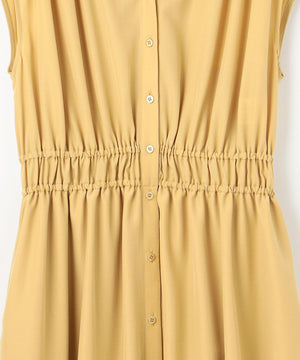 フロントボタンギャザー ワンピース