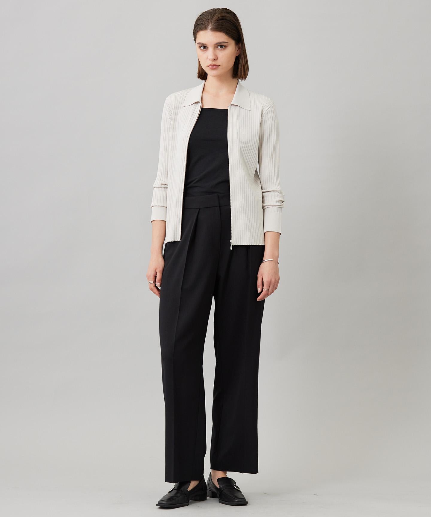 ウール2WAYストレッチ ワイドパンツ