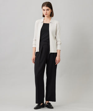 ウール2WAYストレッチ ワイドパンツ