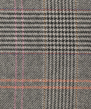 ワイドチェック柄ベルトパンツ