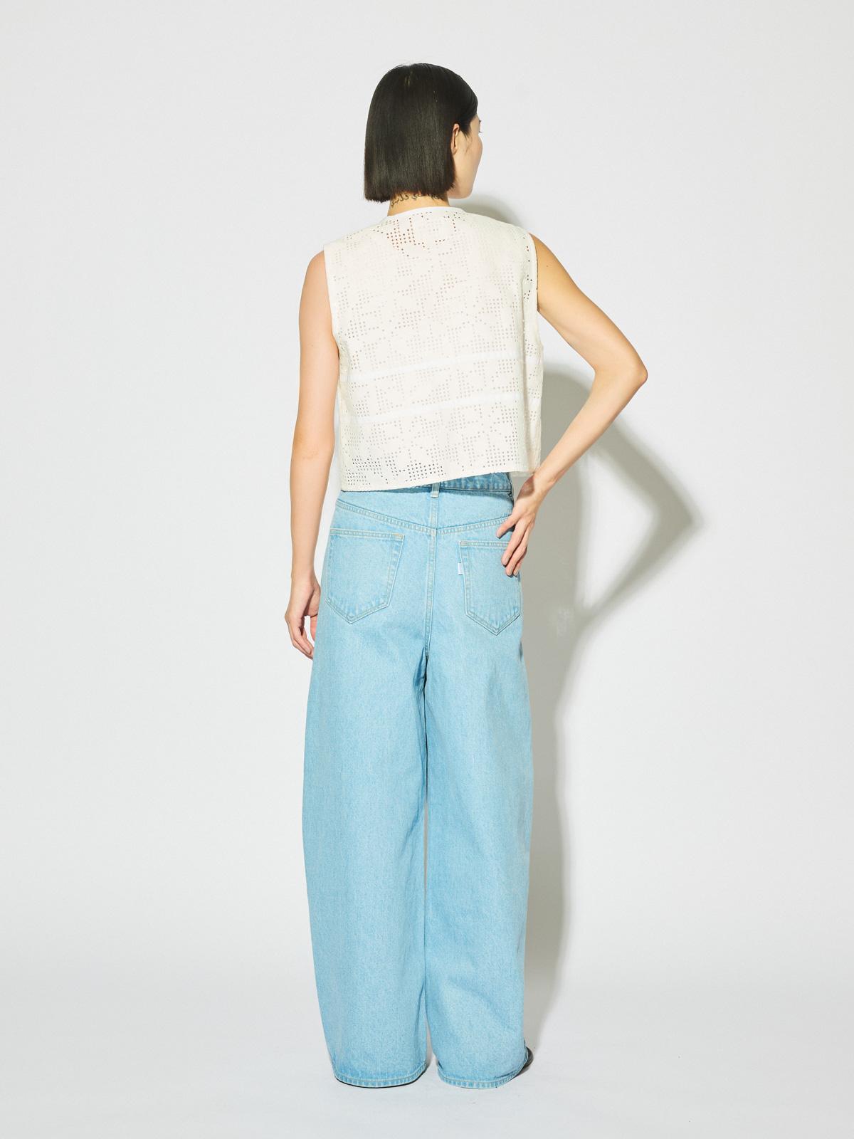 MIDIUMISOLID for Ladies レースショートベスト
