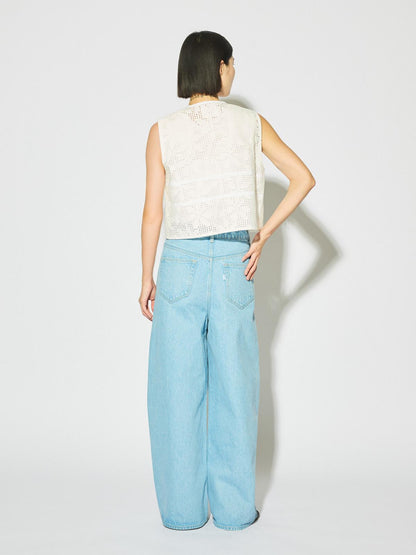 MIDIUMISOLID for Ladies レースショートベスト
