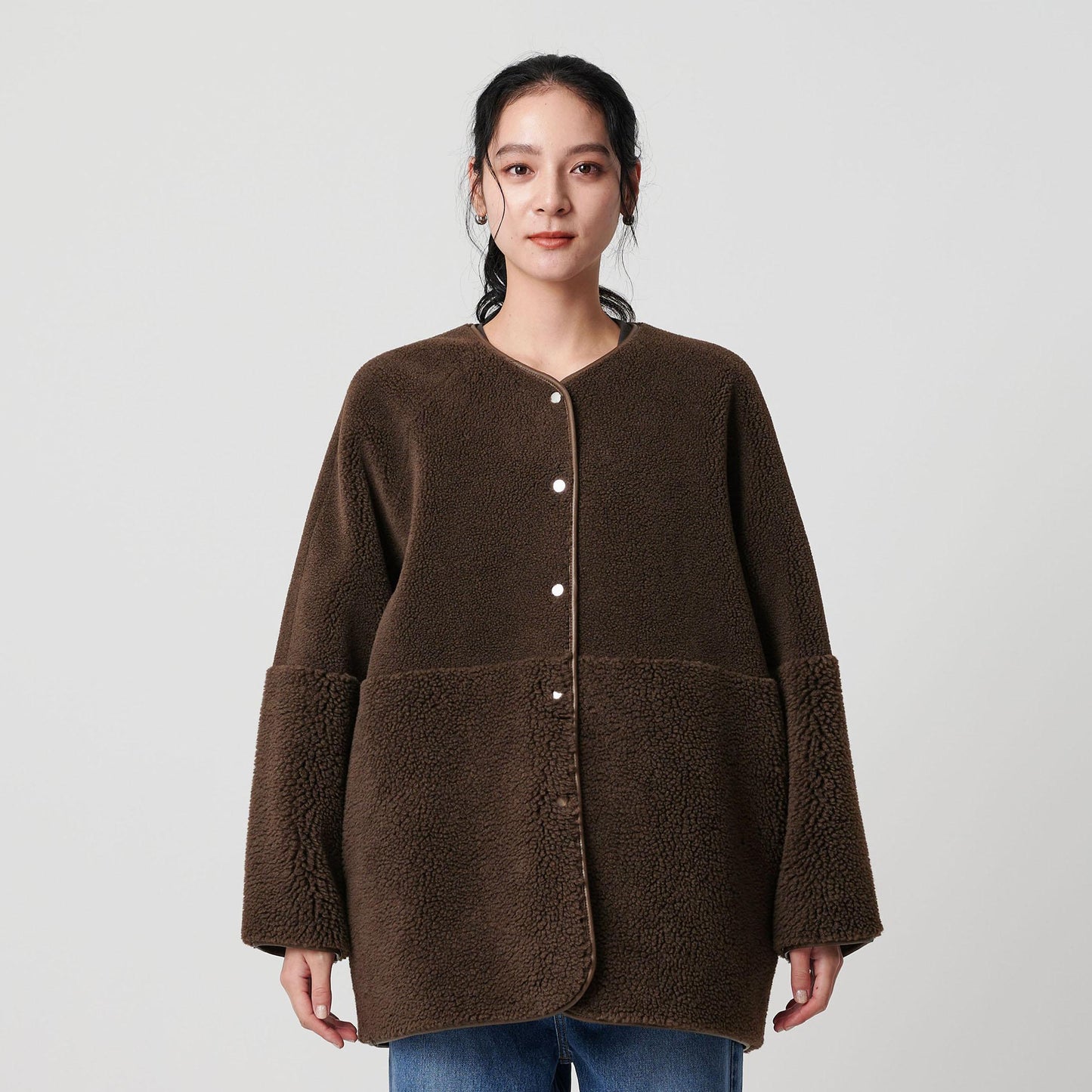 【WEB限定】ボア×フェイクムートン リバーシブルジャケット