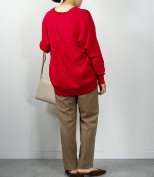 スムース編みルーズニットカーディガン