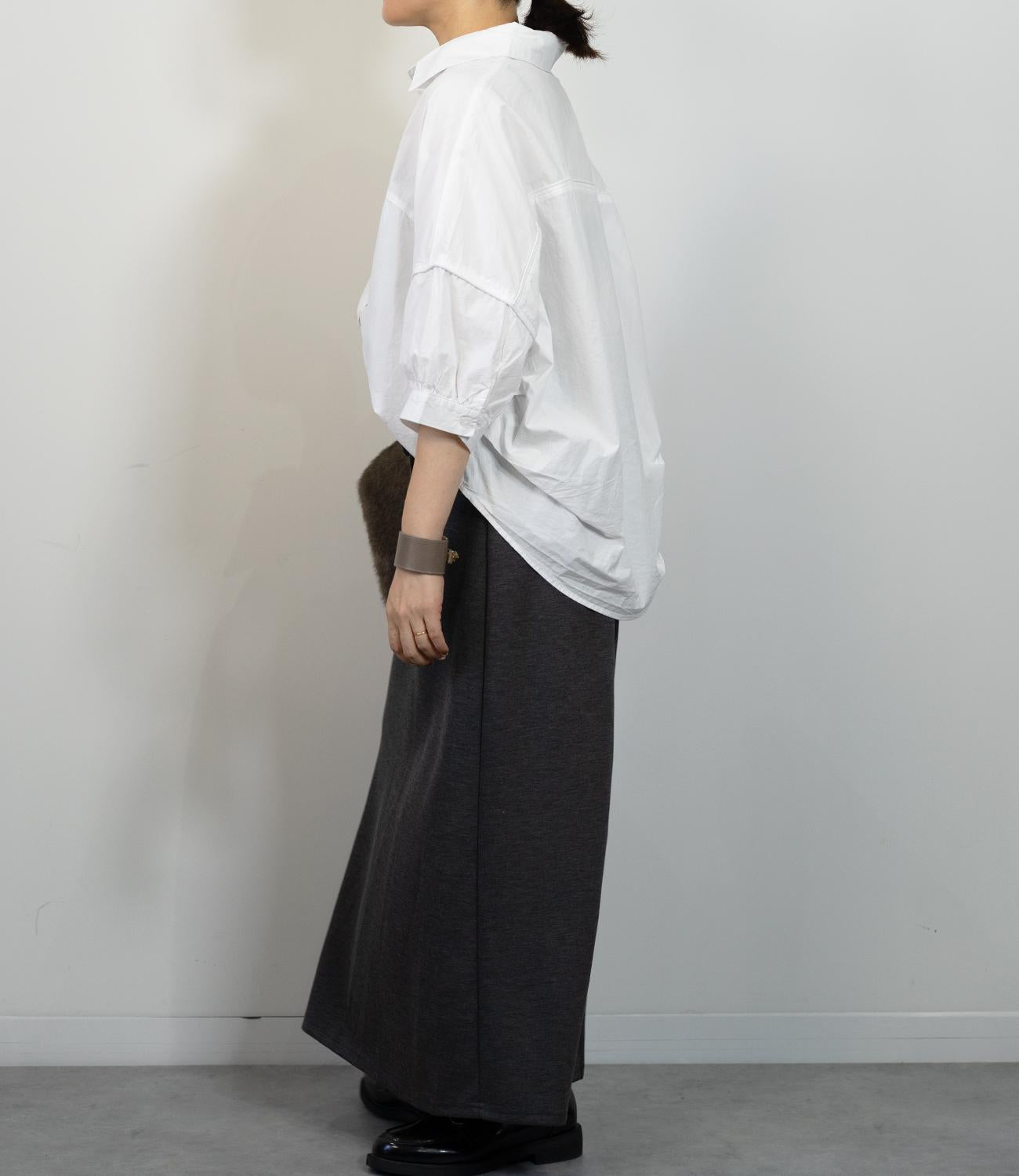 ギャザースリーブ半袖シャツ