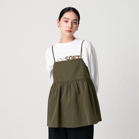 ポリエステルジャガード レイヤードキャミソール