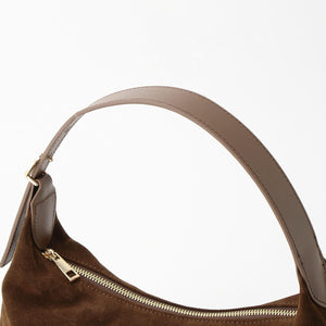 スエード スクエア ショルダーバッグ