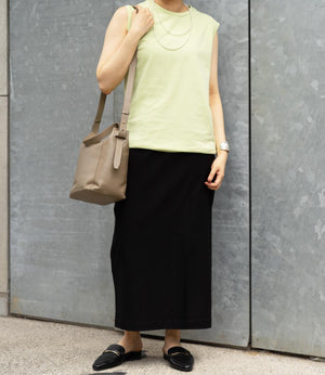 USAコットンコンパクトノースリーブカットソー