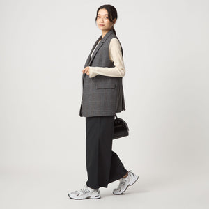 ツイードライク ジレ マシンウォッシャブル 帯電防止