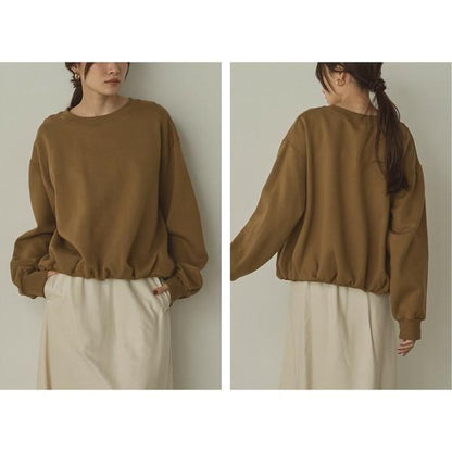 ギャザーヘムスウェットトップス