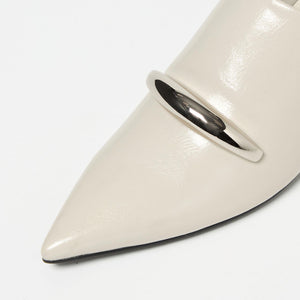 ＜SY＞ ポインテッドインヒールウェッジミュール サンダル55↑