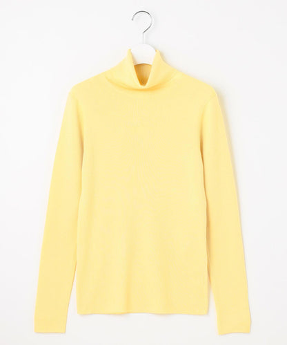 ウーステッドウール リブタートルネック ニット