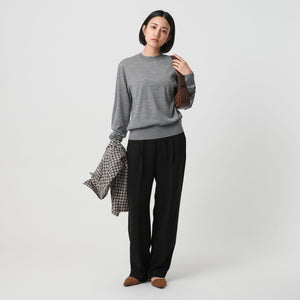 タックワイドストレートパンツ ウォッシャブル