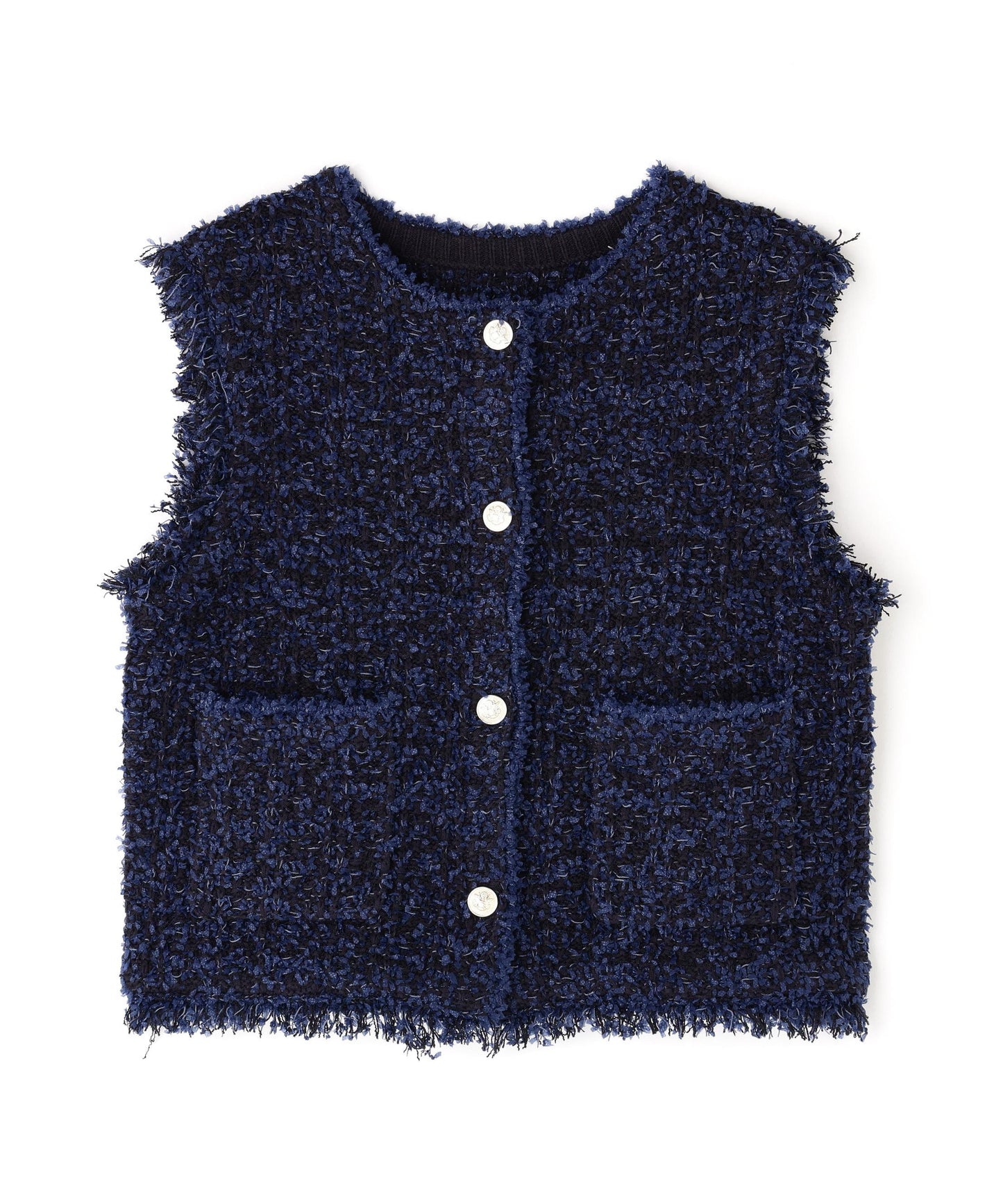 ツイーディーニットジレ