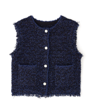 ツイーディーニットジレ