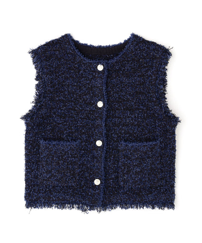 ツイーディーニットジレ