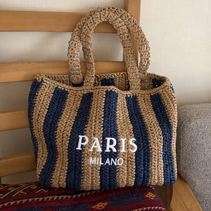 PARISストライプ メッシュトート