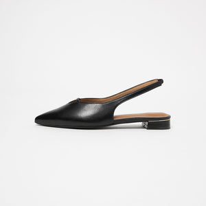 ポインテッド Vカットバー スリングバックシューズ / サンダル / パンプス