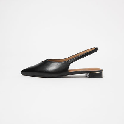 ポインテッド Vカットバー スリングバックシューズ / サンダル / パンプス