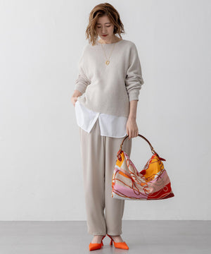 ドレープサテン 2WAY ドロスト パンツ