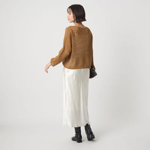 メッシュ ニット プルオーバー ウォッシャブル