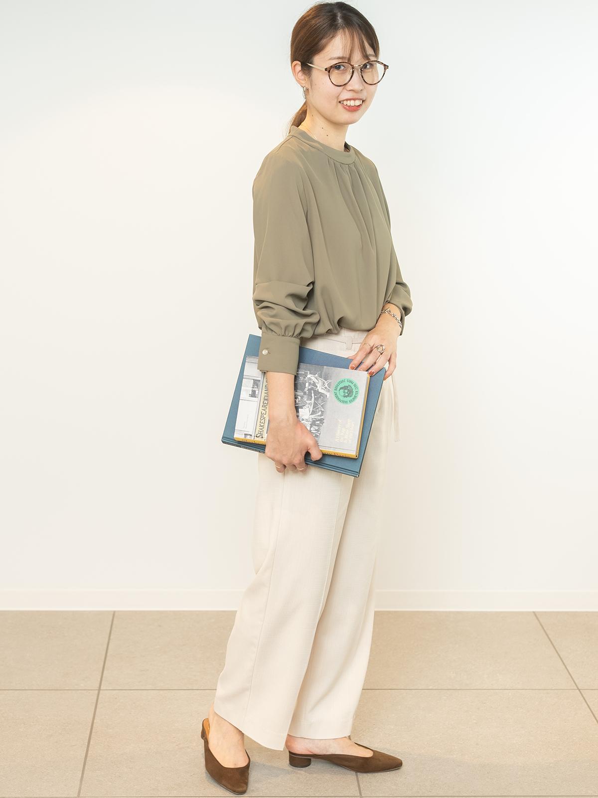 9分丈ハイウエストワイドパンツ