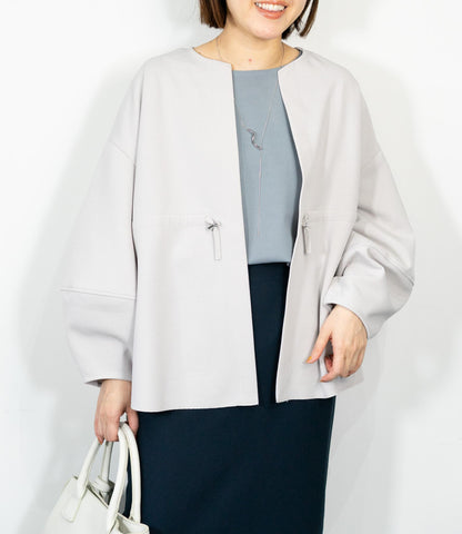 カットジョーゼットウエストマークブルゾン