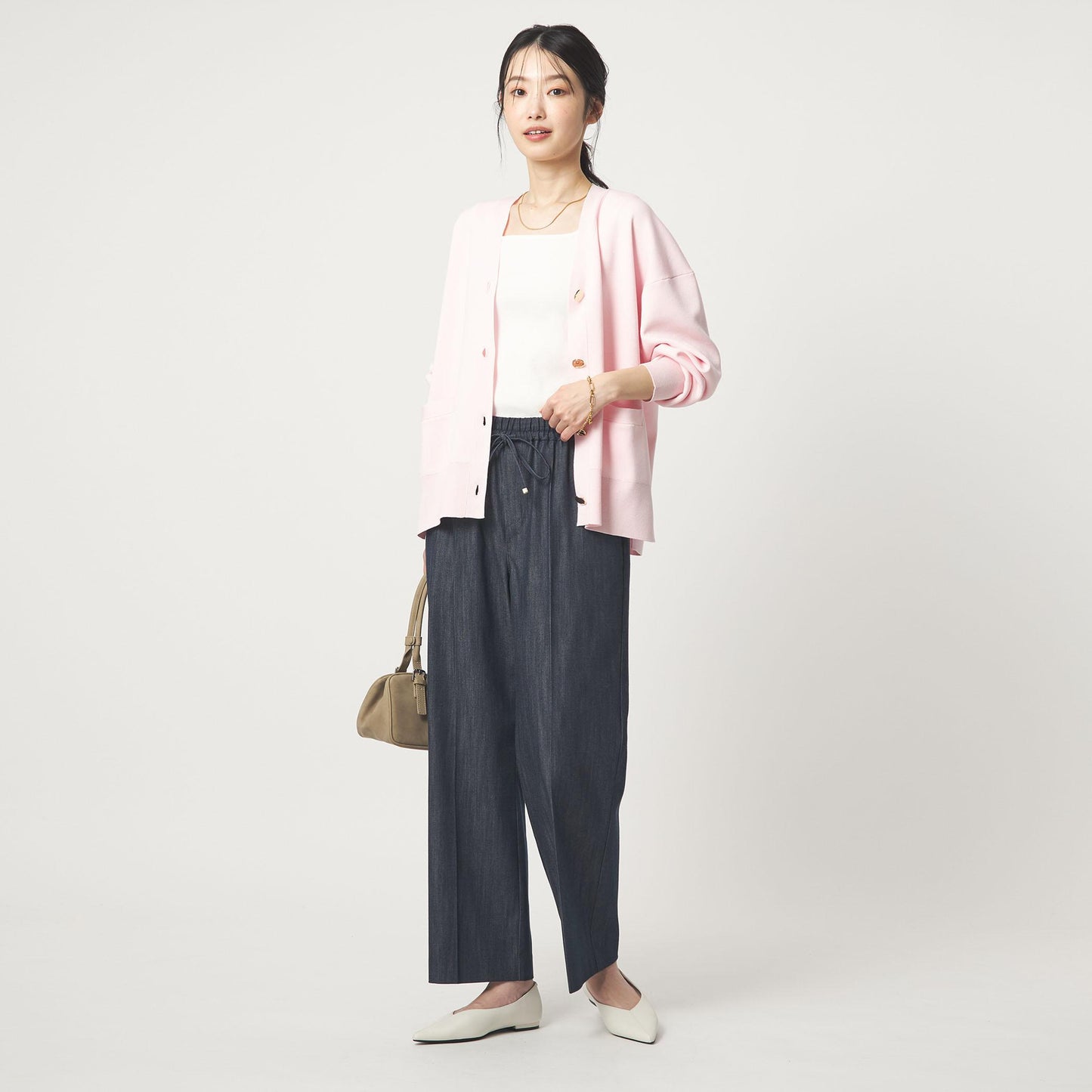 ［size SHORT/TALLあり］ニーハイフレアパンツ デニム 2 ストレッチ