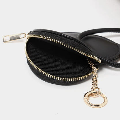 ファーショルダーバッグ ハートチャーム付き