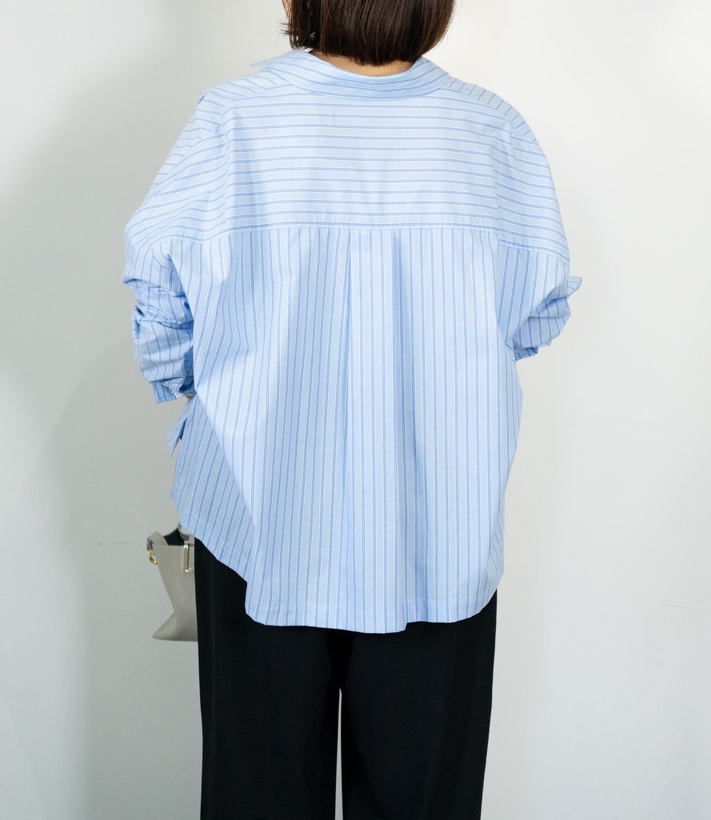 先染めストライプシャツ