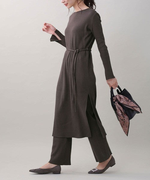 リブテレコパンツ