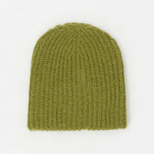 カラー ニットキャップ/オリーブ