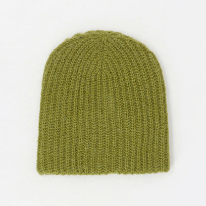 カラー ニットキャップ/オリーブ
