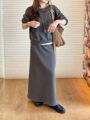 ライトスウェット ボートネックセットアップ