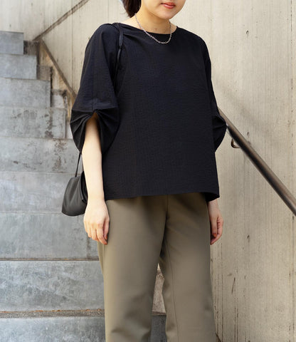 サッカーストライプブラウス