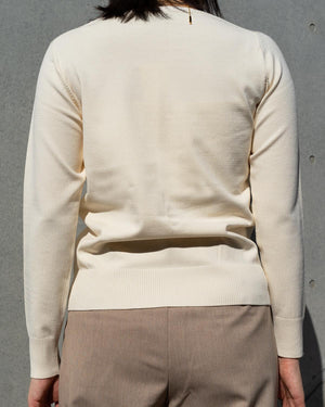 クルーネックストレートニット