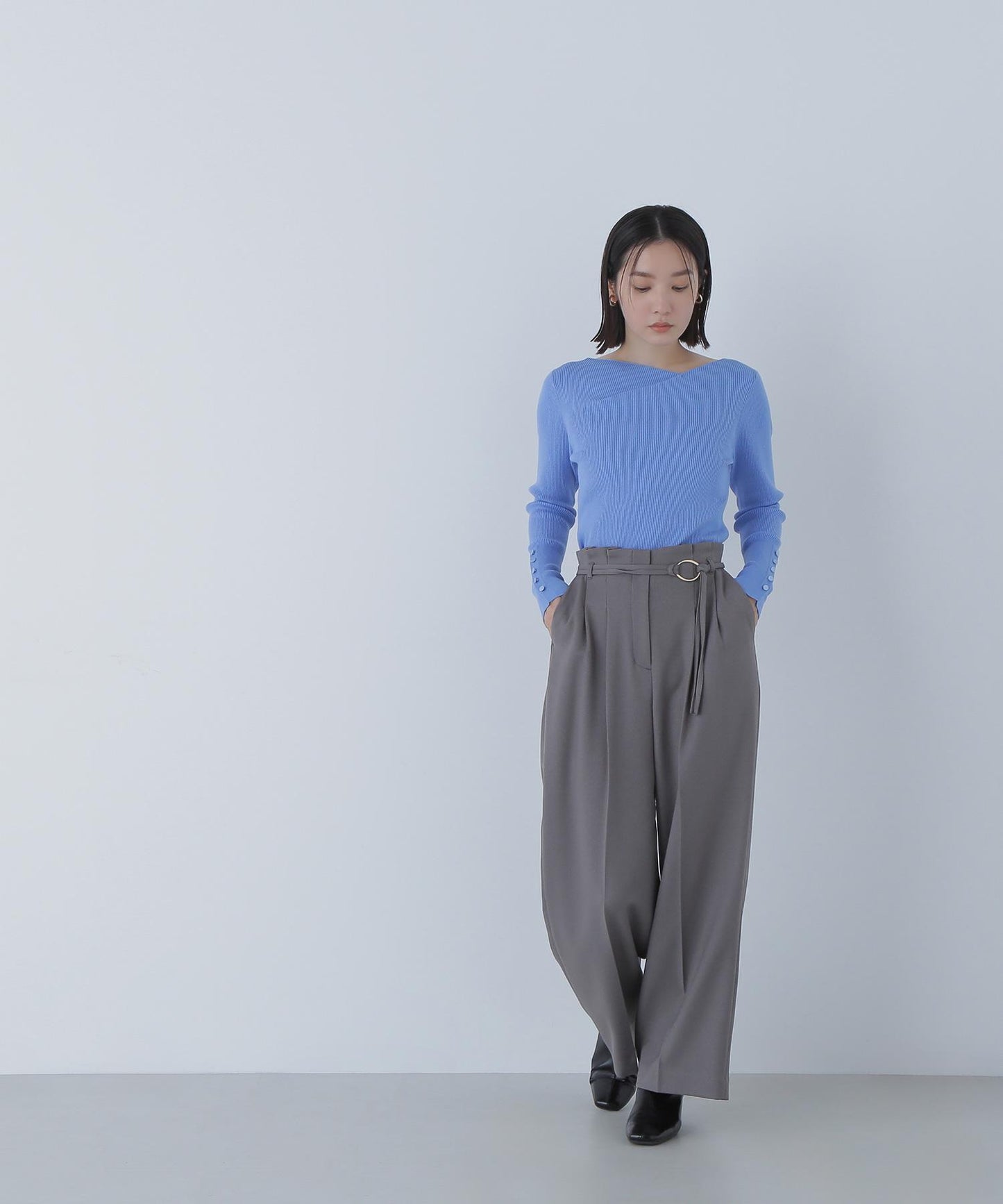 ダブルベルトワイドパンツII