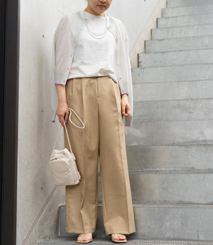 バイカラーシアーニットカーディガン