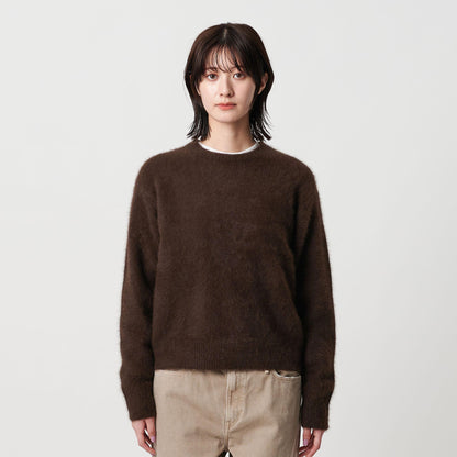 フォックスカシミヤブレンド クルーネックニットプルオーバー