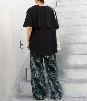 【吸水速乾・接触冷感】バックフリルドッキングカットソー