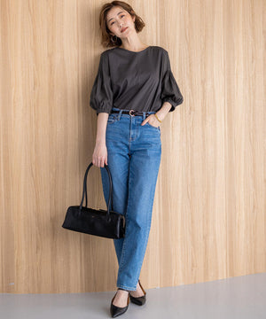 スムースデザイン パフスリーブ カットソー