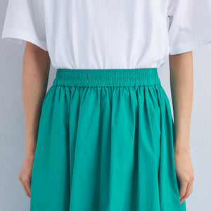 ボリューム ギャザー フレア スカート