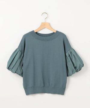 ストレッチクリアパフ袖 ニット