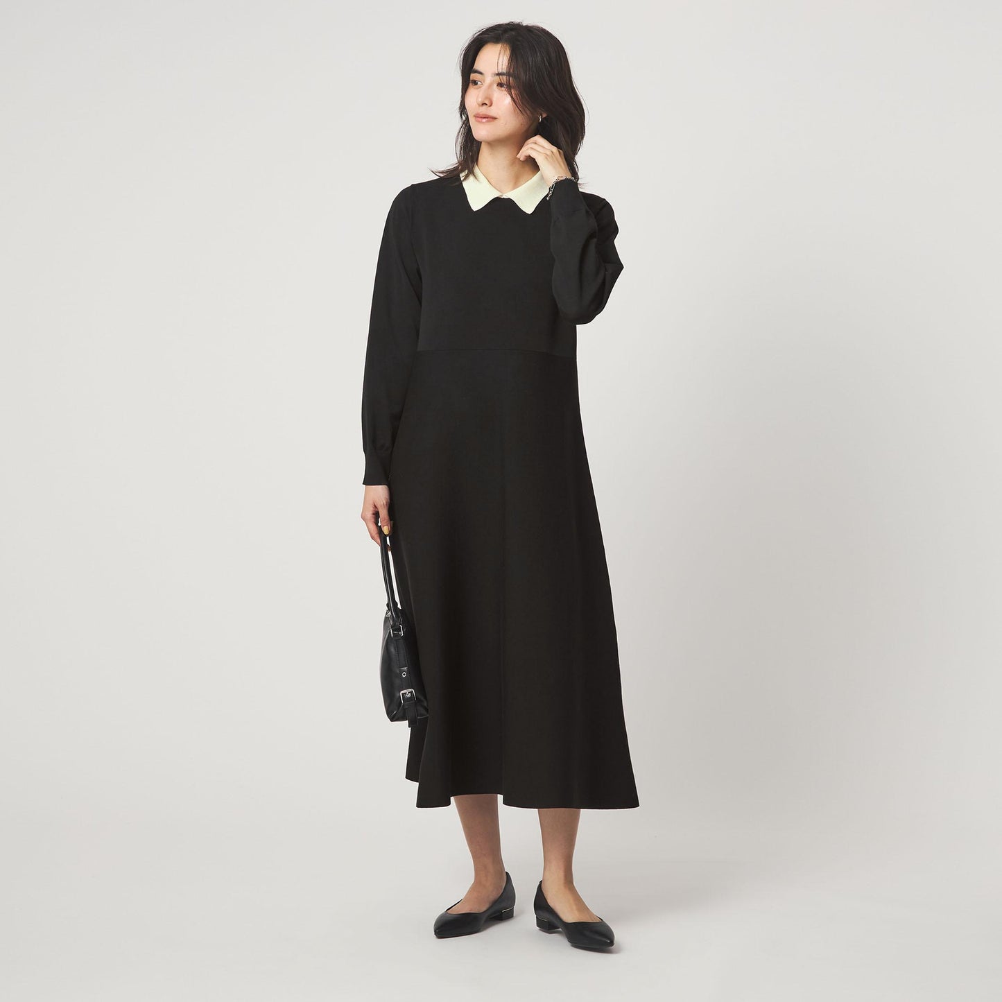 ハイショク エリツキ ニット ワンピース