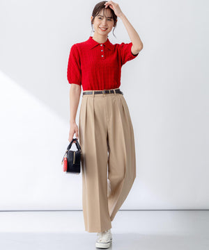 ドライタッチツイル ワイドパンツ