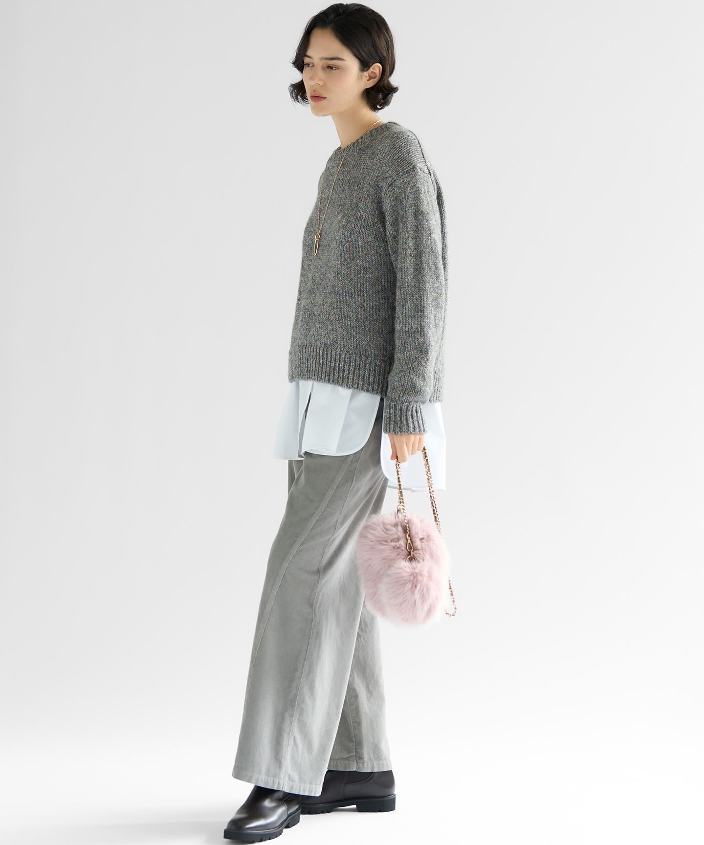 フェイクファー チャーム バッグ