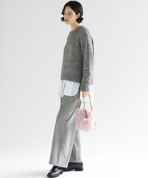 フェイクファー チャーム バッグ