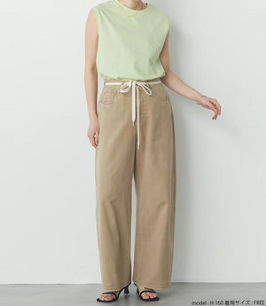 USAコットンコンパクトノースリーブカットソー