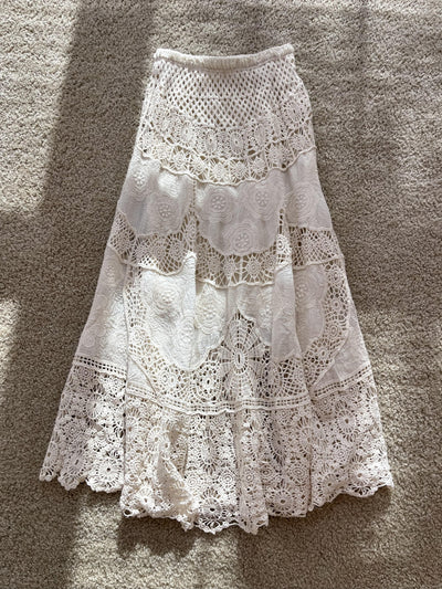 クロシェ編みボヘミアンスカート