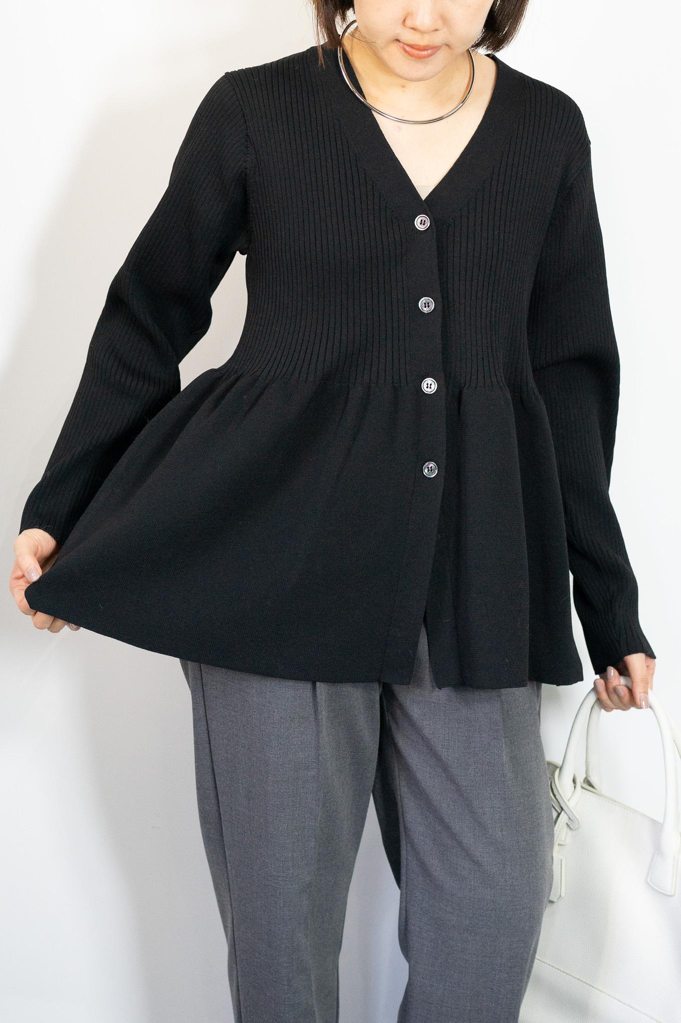 スポンディッシュペプラムカーディガン